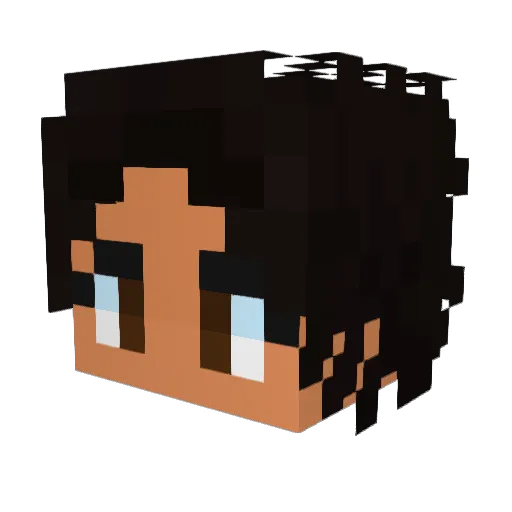 trickstr Minecraft avatar head, 3D render