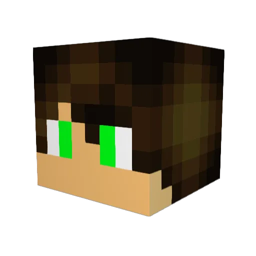 tricky86 Minecraft avatar head, 3D render