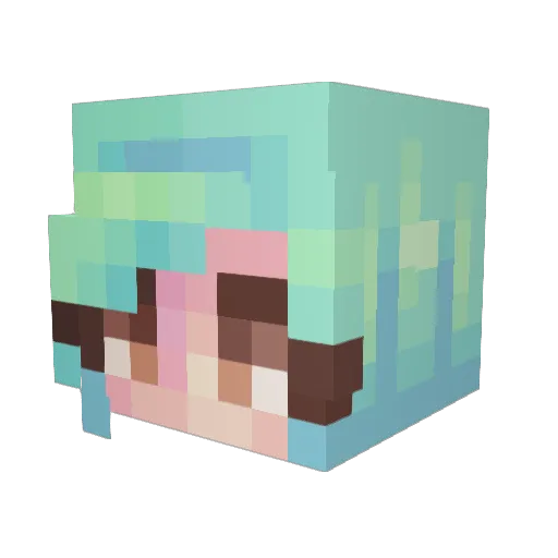 trickydic Minecraft avatar head, 3D render