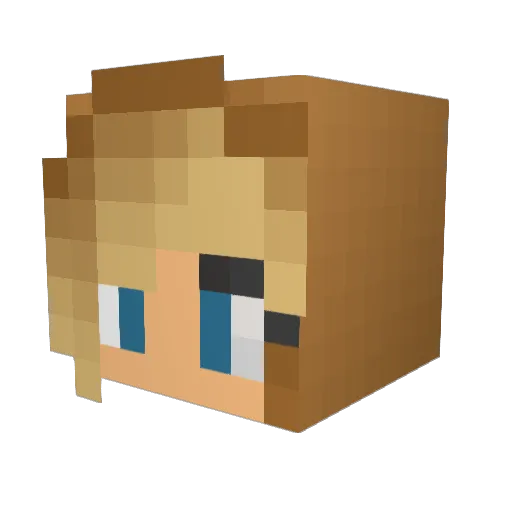 trickyjacktroup Minecraft avatar head, 3D render