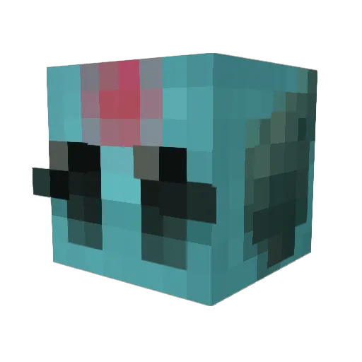 trickyton Minecraft avatar head, 3D render