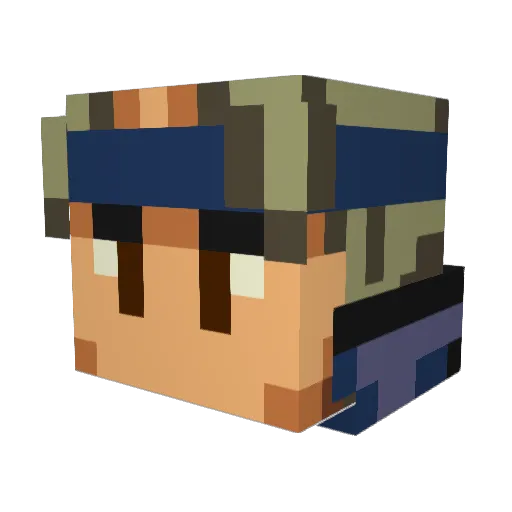 triffeh Minecraft avatar head, 3D render