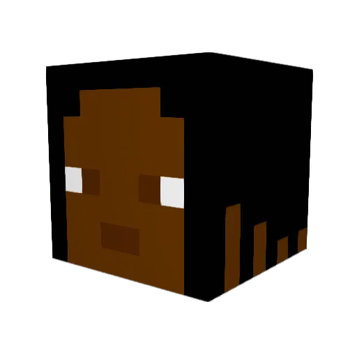 triggerbotingLOL Minecraft avatar head, 3D render