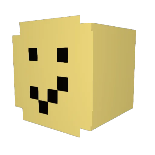 triggere Minecraft avatar head, 3D render