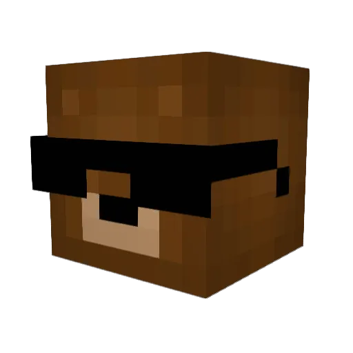 trihardSeven Minecraft avatar head, 3D render