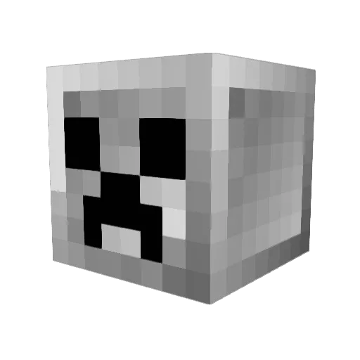 triinket Minecraft avatar head, 3D render
