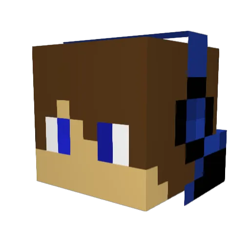 trikkd Minecraft avatar head, 3D render