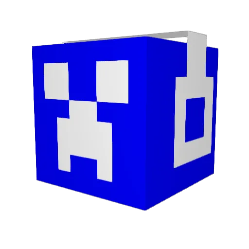 trillemannen Minecraft avatar head, 3D render