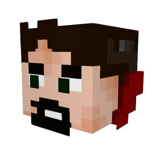 trima_ Minecraft avatar head, 3D render