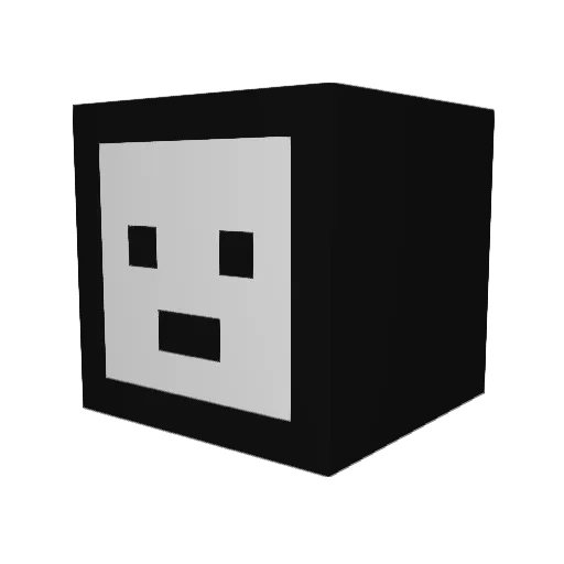 trimerous Minecraft avatar head, 3D render