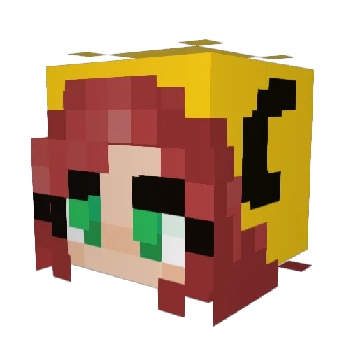trina_vega Minecraft avatar head, 3D render