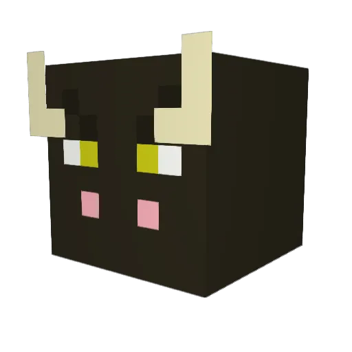 trineon Minecraft avatar head, 3D render