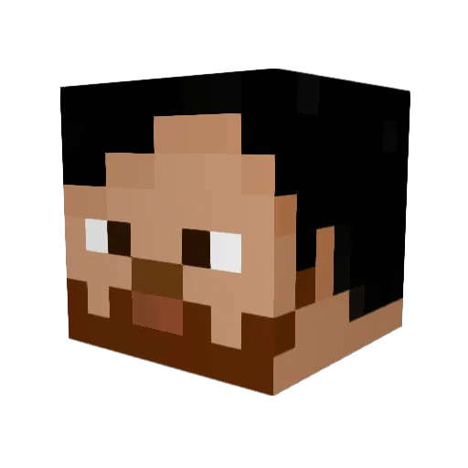 trinitas Minecraft avatar head, 3D render