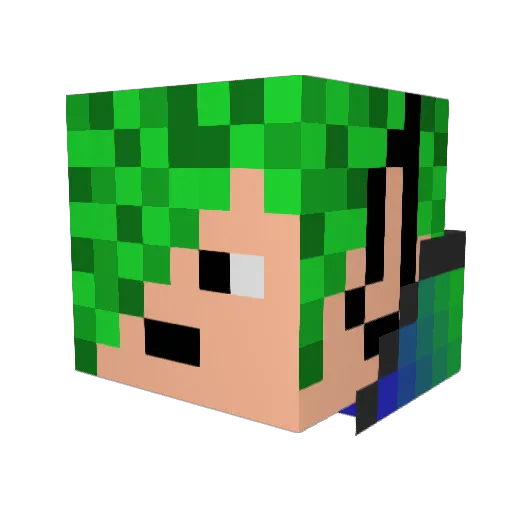 trintrim Minecraft avatar head, 3D render