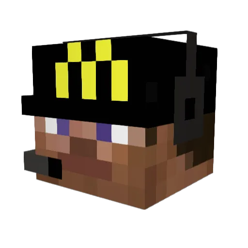 trintv Minecraft avatar head, 3D render