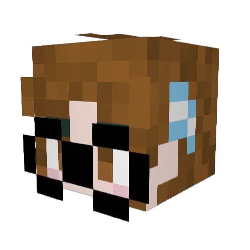 trinyy Minecraft avatar head, 3D render