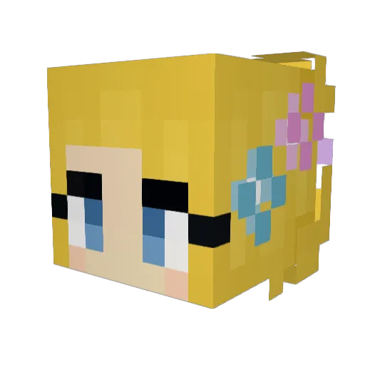 trinzach Minecraft avatar head, 3D render