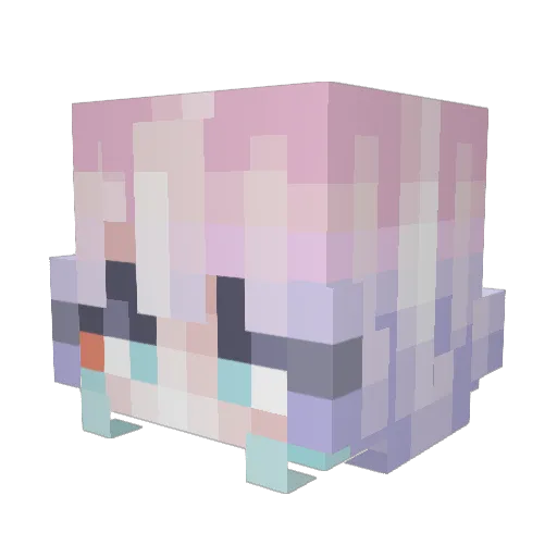 triospirit Minecraft avatar head, 3D render