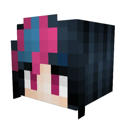 triple_e_15 Minecraft avatar head, 3D render