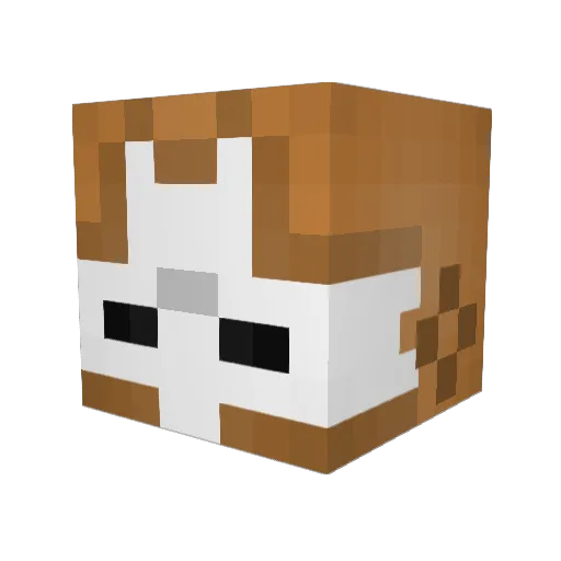 triplefrank Minecraft avatar head, 3D render