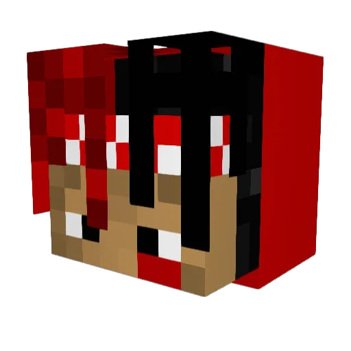 tripp_redd Minecraft avatar head, 3D render