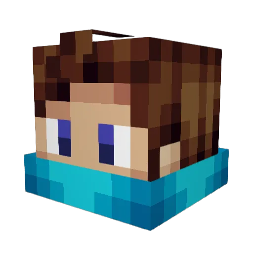 tripulus Minecraft avatar head, 3D render