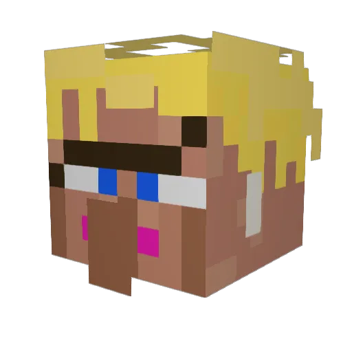 trisdubs Minecraft avatar head, 3D render