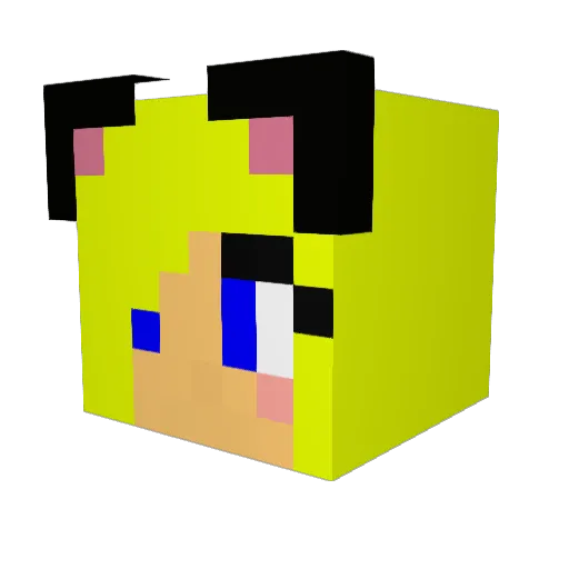trish_wish Minecraft avatar head, 3D render