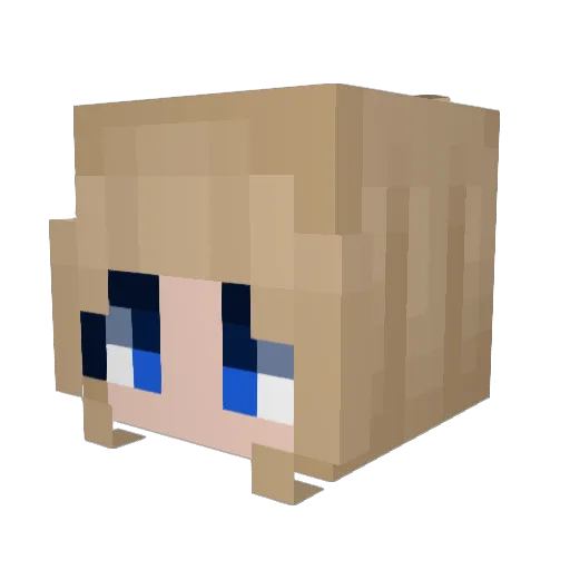 trisharoonie Minecraft avatar head, 3D render