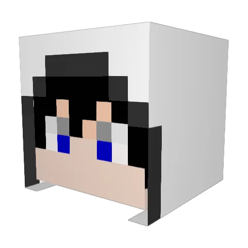 tristaXD Minecraft avatar head, 3D render