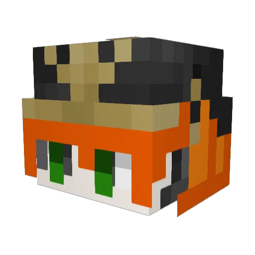 tritoop Minecraft avatar head, 3D render