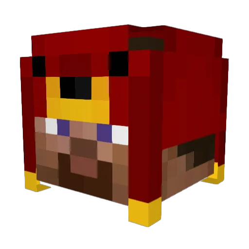 trivexx_ Minecraft avatar head, 3D render