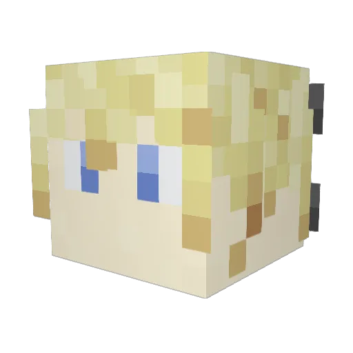 triwa Minecraft avatar head, 3D render