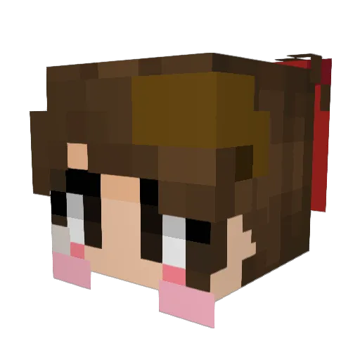 trixabix Minecraft avatar head, 3D render