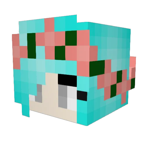 trixcvii Minecraft avatar head, 3D render