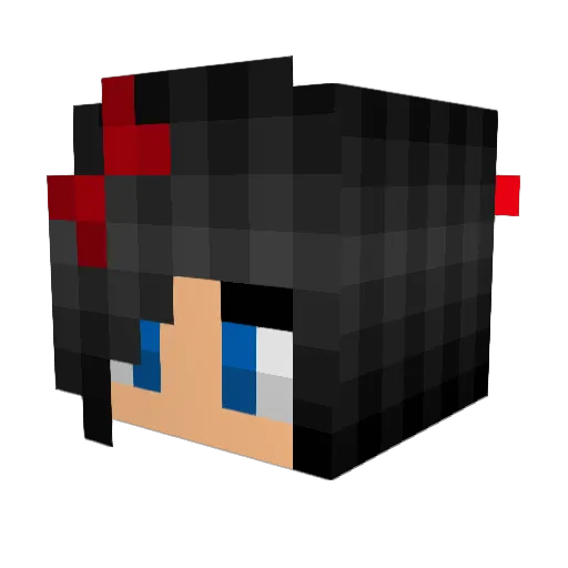 trixierox Minecraft avatar head, 3D render