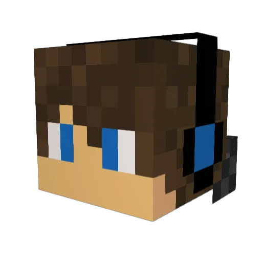 trixman Minecraft avatar head, 3D render
