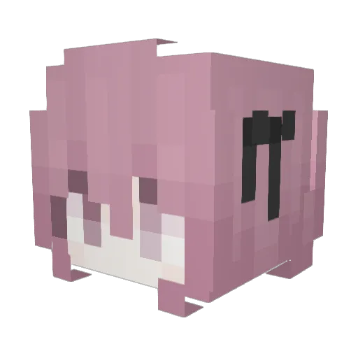 trixsqtt Minecraft avatar head, 3D render