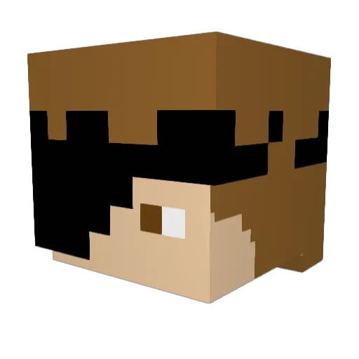 trixxda Minecraft avatar head, 3D render