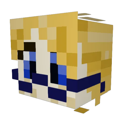trixxstrawberry Minecraft avatar head, 3D render