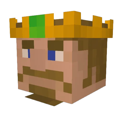 trlaste Minecraft avatar head, 3D render