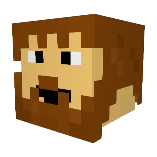 trobot67 Minecraft avatar head, 3D render