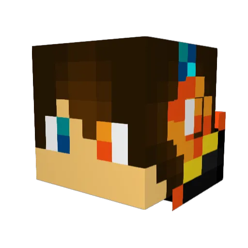 trobzl Minecraft avatar head, 3D render