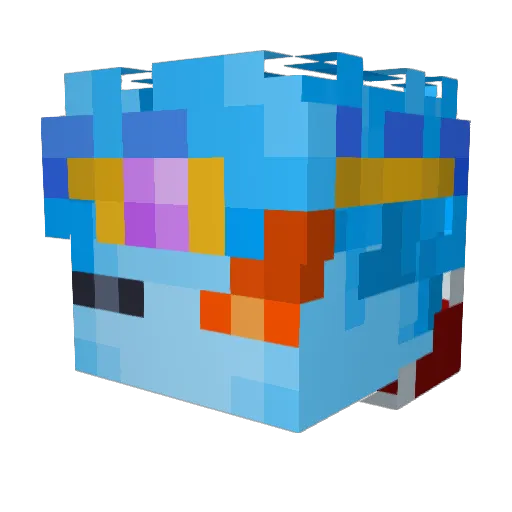 trody_ Minecraft avatar head, 3D render