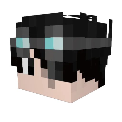 troiaX Minecraft avatar head, 3D render