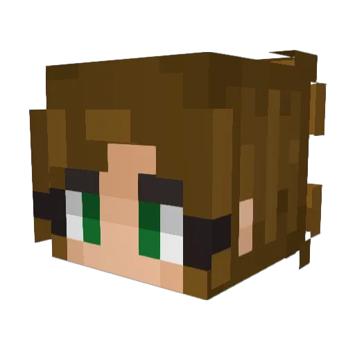 troivens Minecraft avatar head, 3D render