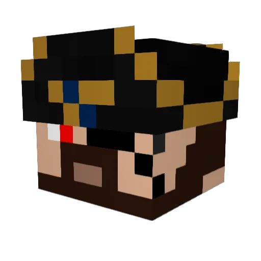 trokair Minecraft avatar head, 3D render