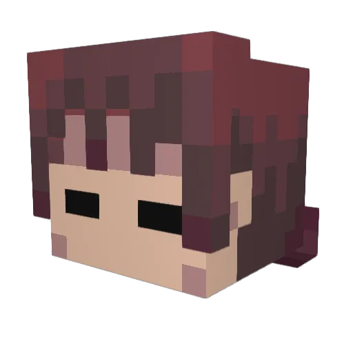 trollFaceTROLOL Minecraft avatar head, 3D render