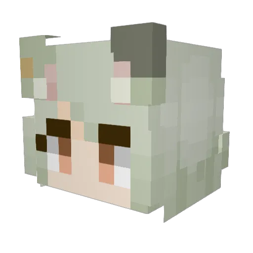 troll_rain Minecraft avatar head, 3D render