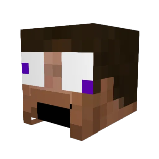trollareen Minecraft avatar head, 3D render